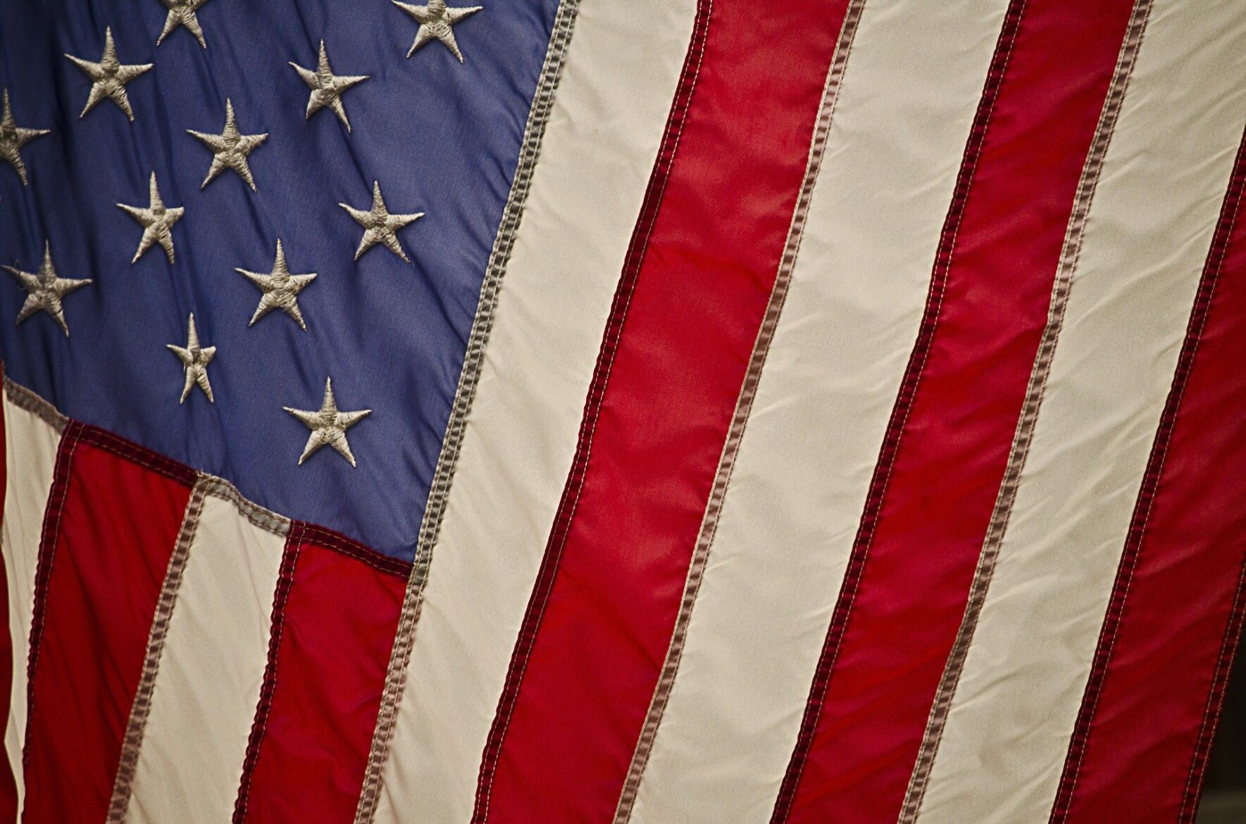 American flag closeup stock